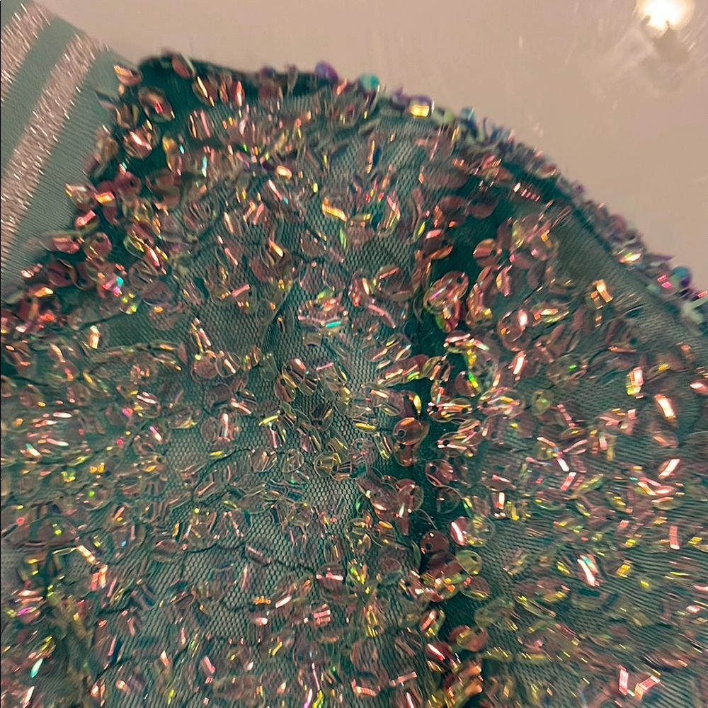 Hannah Banana Sequin Embellished Jacket in Teal and Silver EUC ⭐️ - Picture 6 of 6